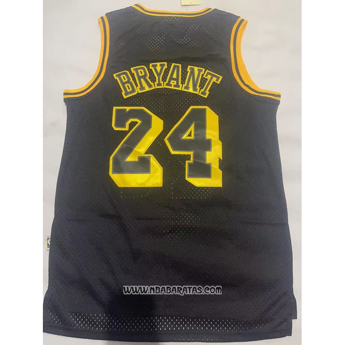 Camiseta Los Angeles Lakers Kobe Bryant #24 Hardwood Classics Negro